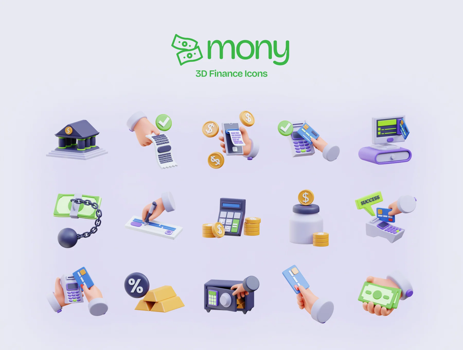 Mony - Finance 3D Icons 7