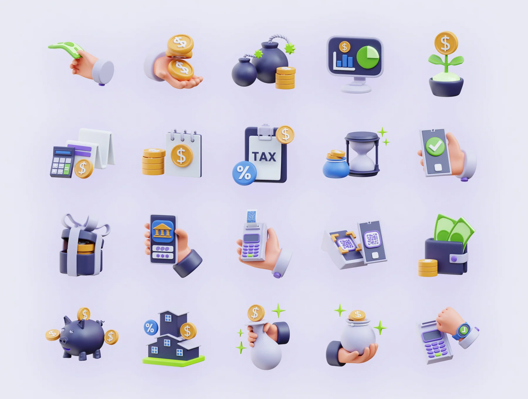 Mony - Finance 3D Icons 8