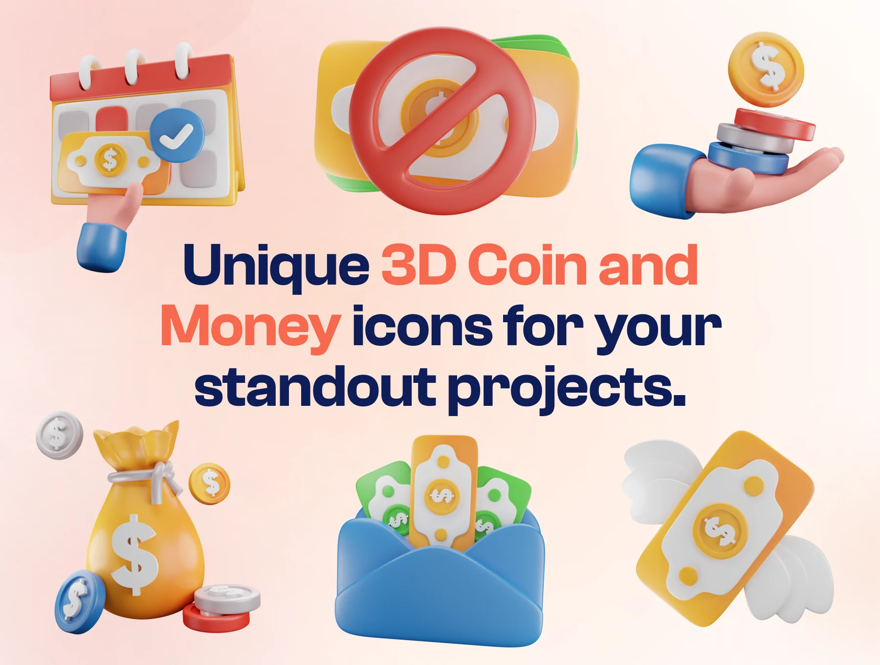 Mony - Money & Currency 3D Icon Set 2