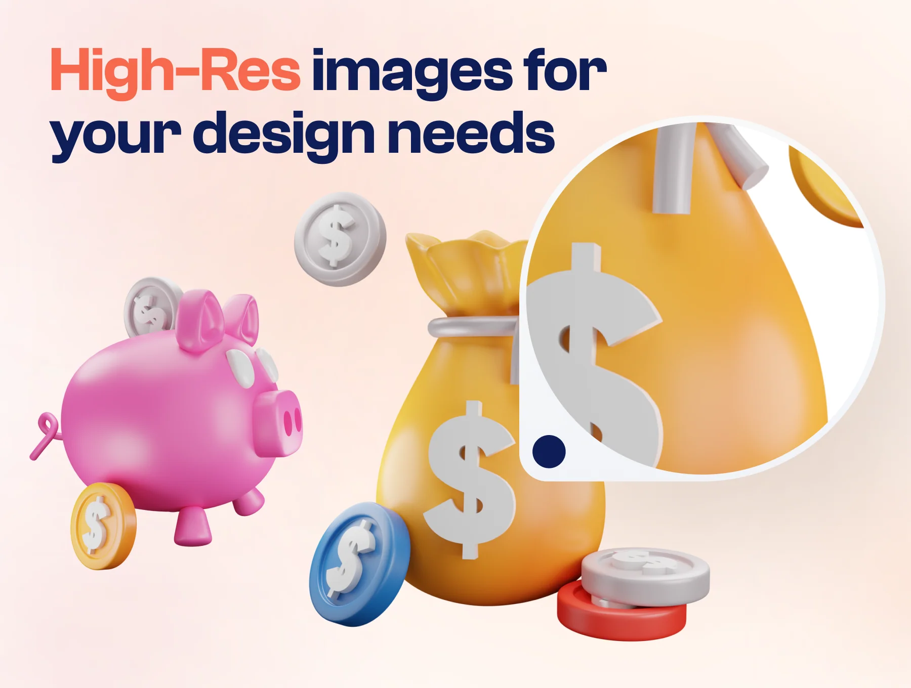 Mony - Money & Currency 3D Icon Set 4