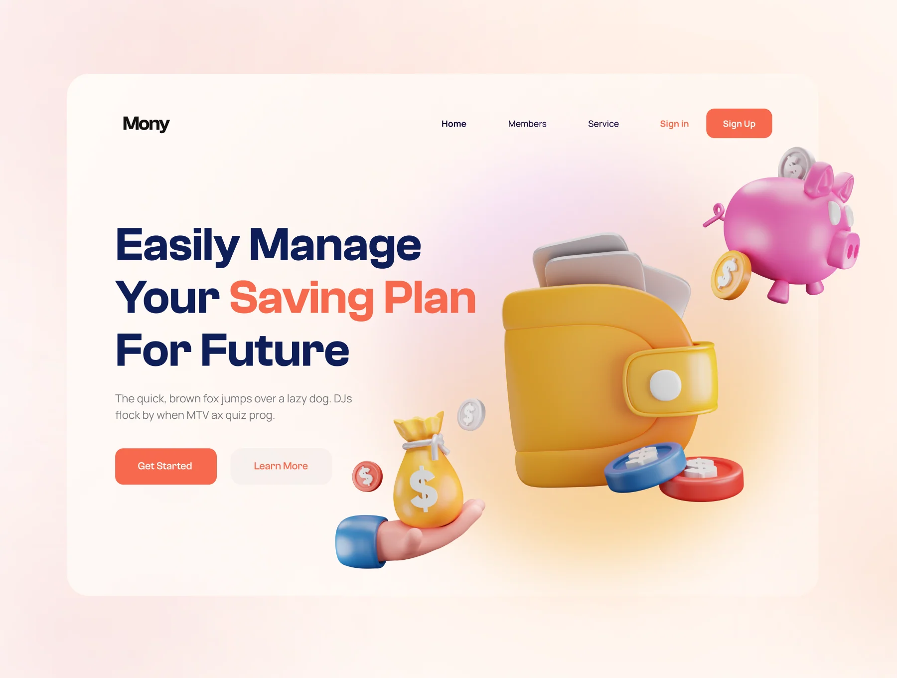 Mony - Money & Currency 3D Icon Set 6
