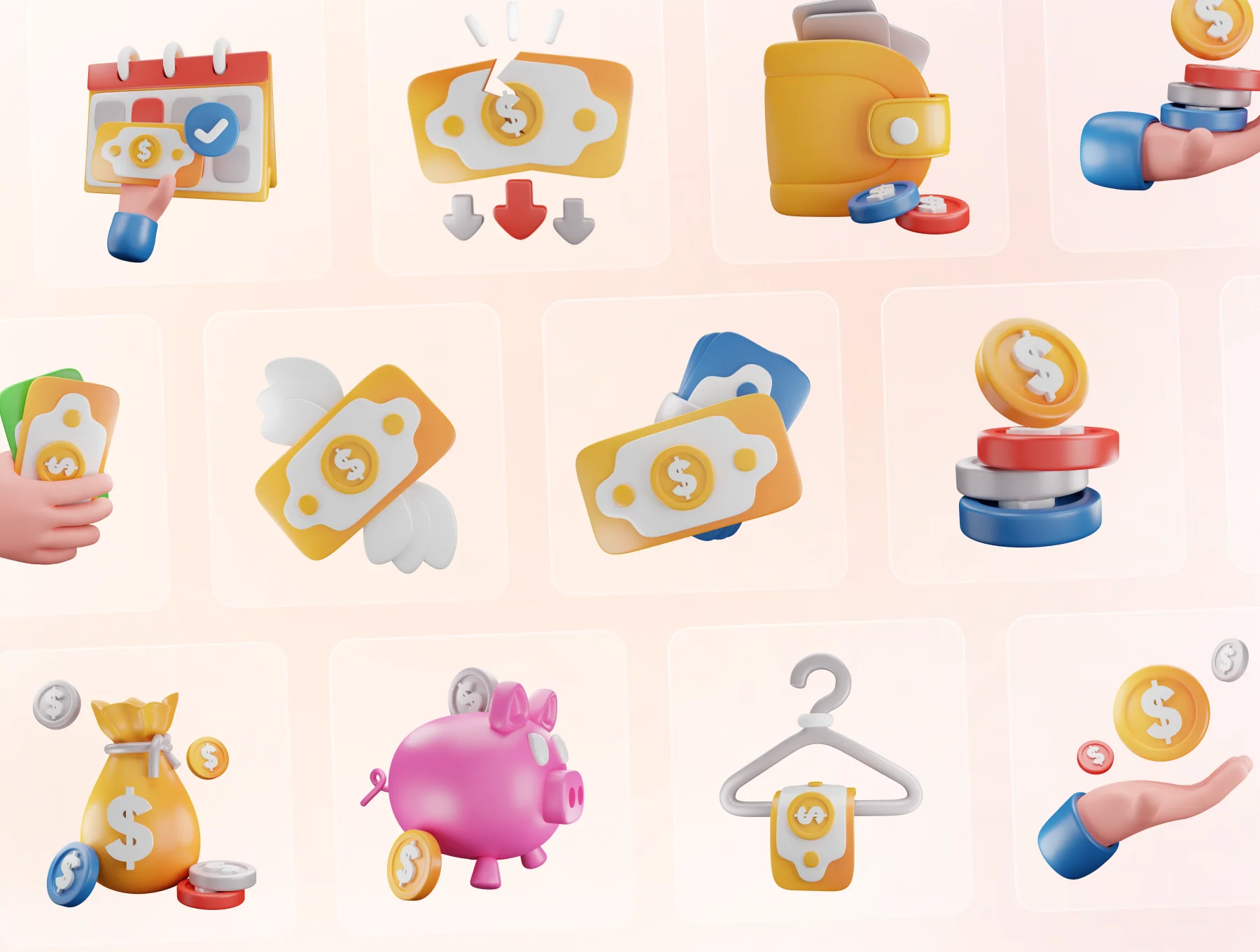 Mony - Money & Currency 3D Icon Set 8