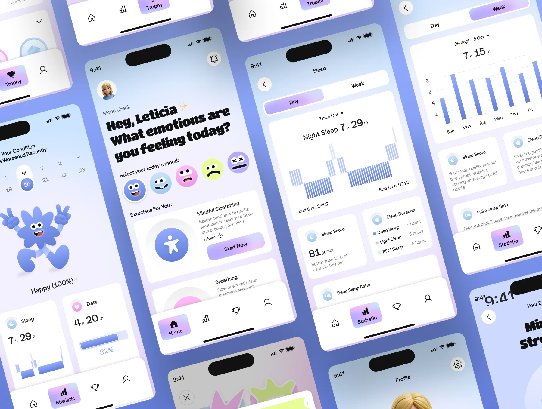 Moodly - Mood Tracker App UI KIT 5