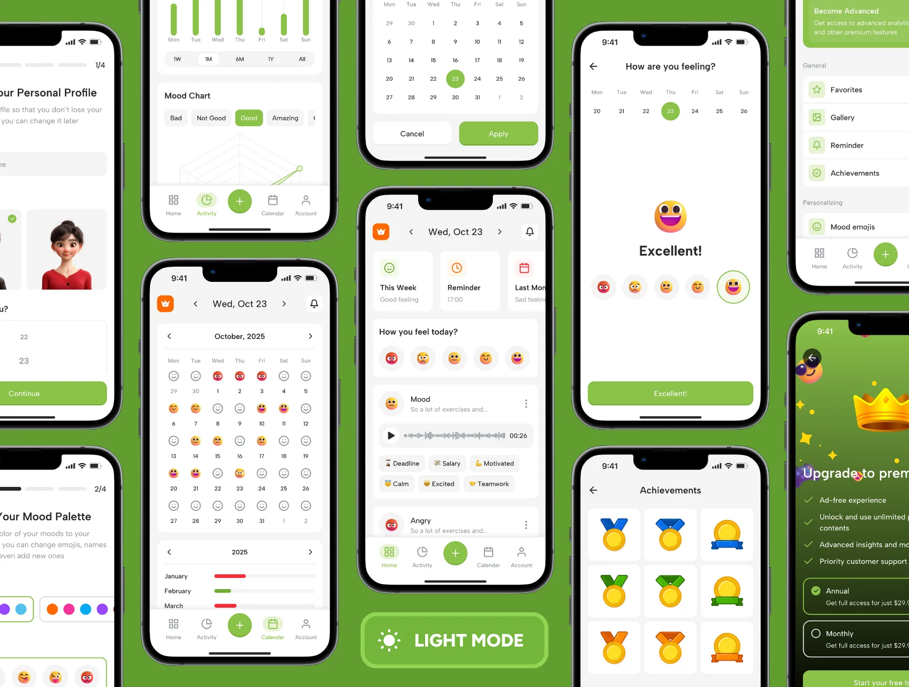 Moody - Mood Tracker App UI KIt 6