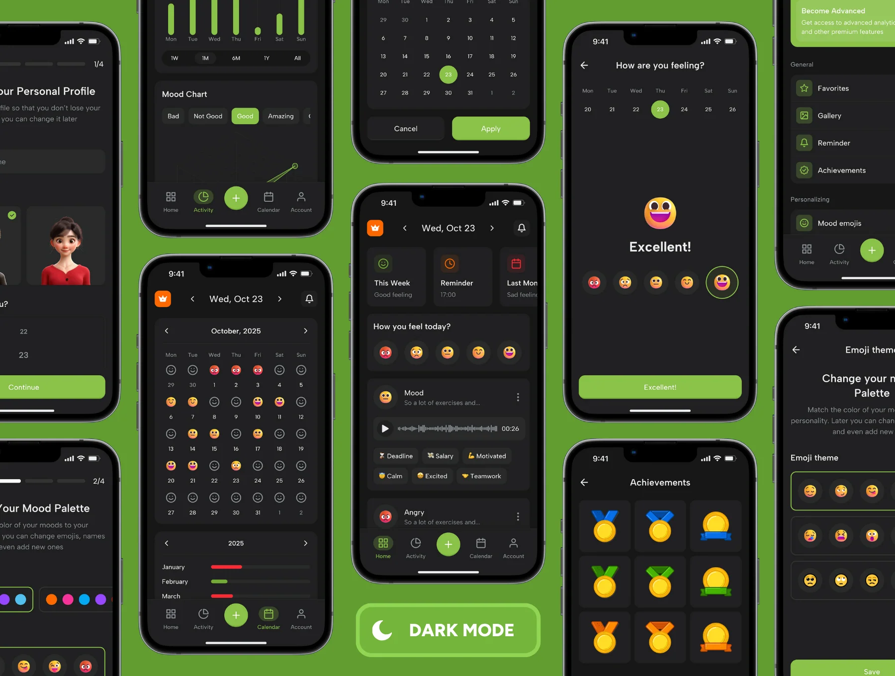 Moody - Mood Tracker App UI KIt 7