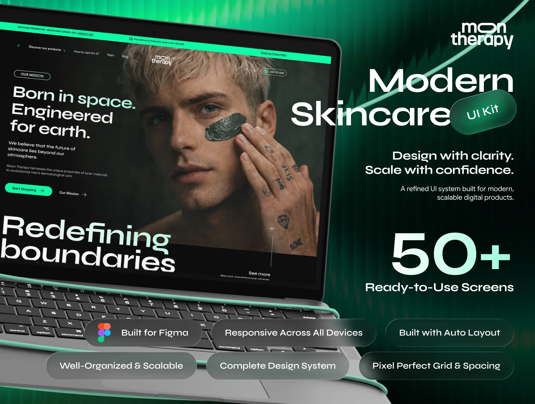 Moon - Modern Skincare UI Kit