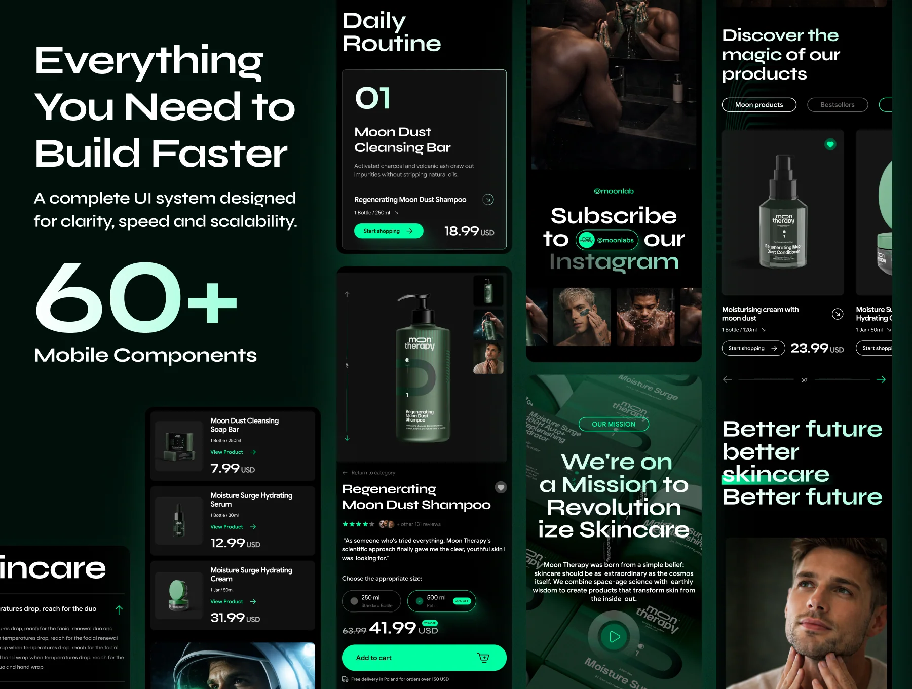 Moon - Modern Skincare UI Kit 3