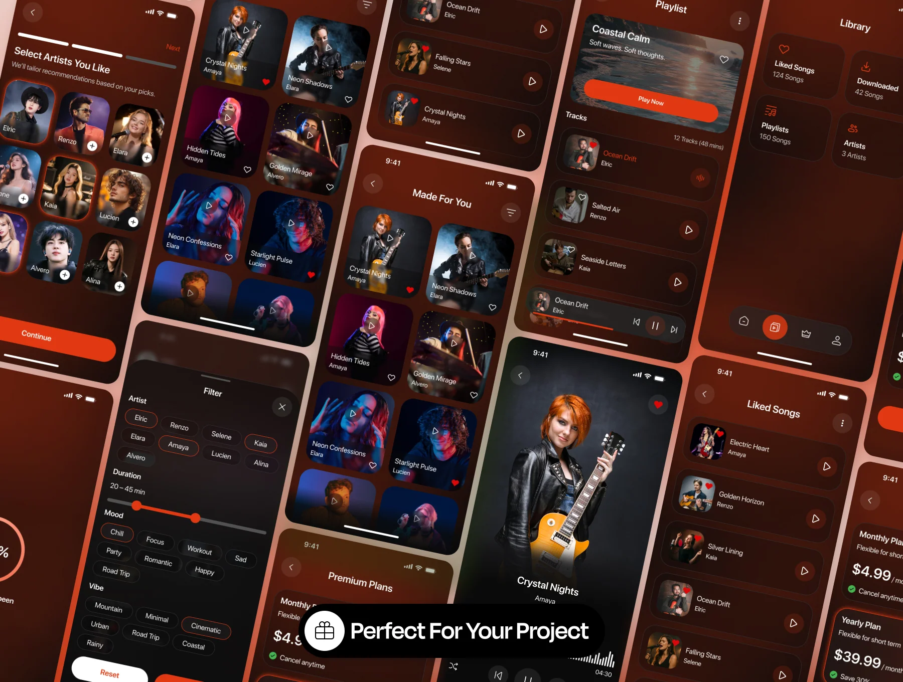 Moon Music Mobile App UI Kit 3