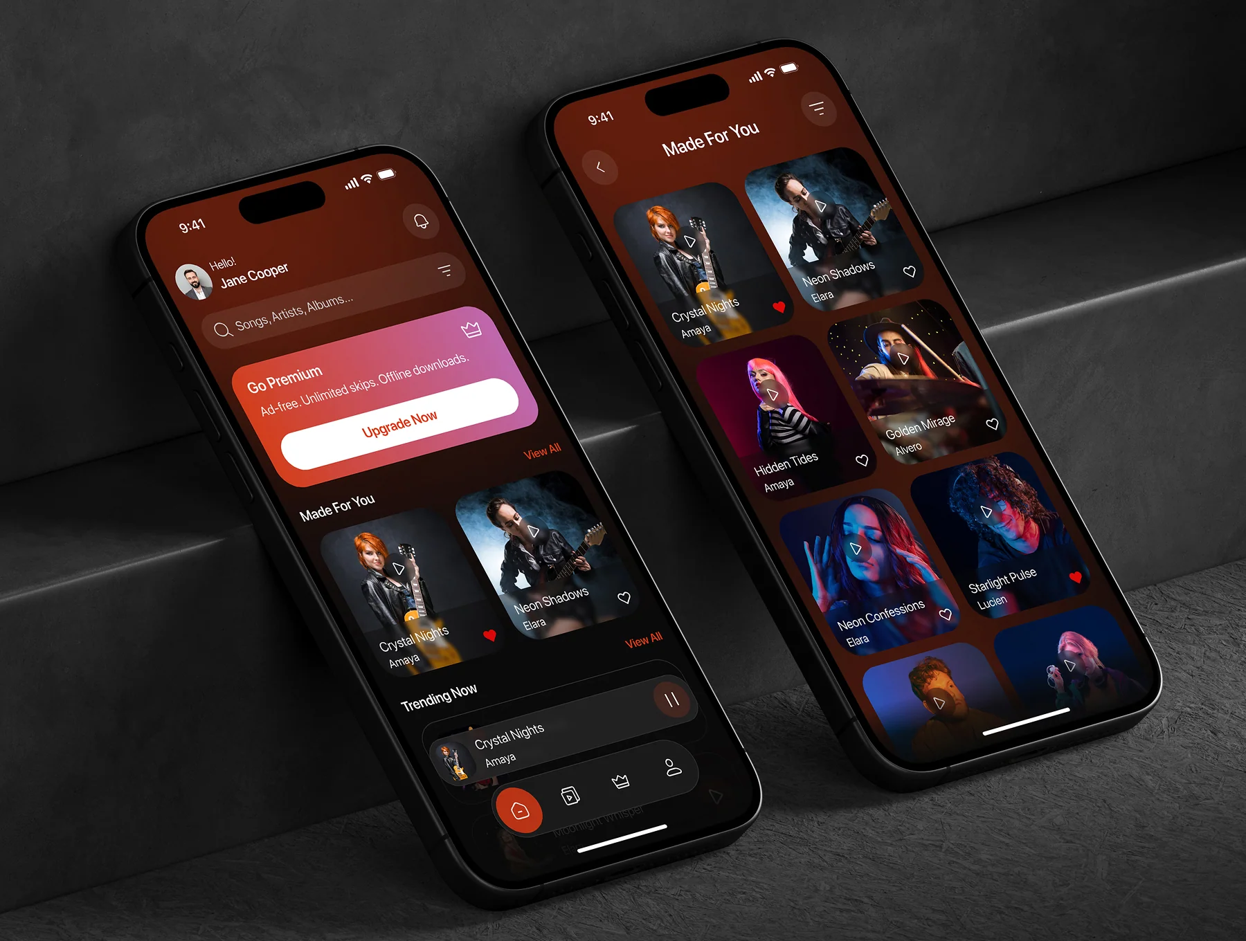 Moon Music Mobile App UI Kit 7
