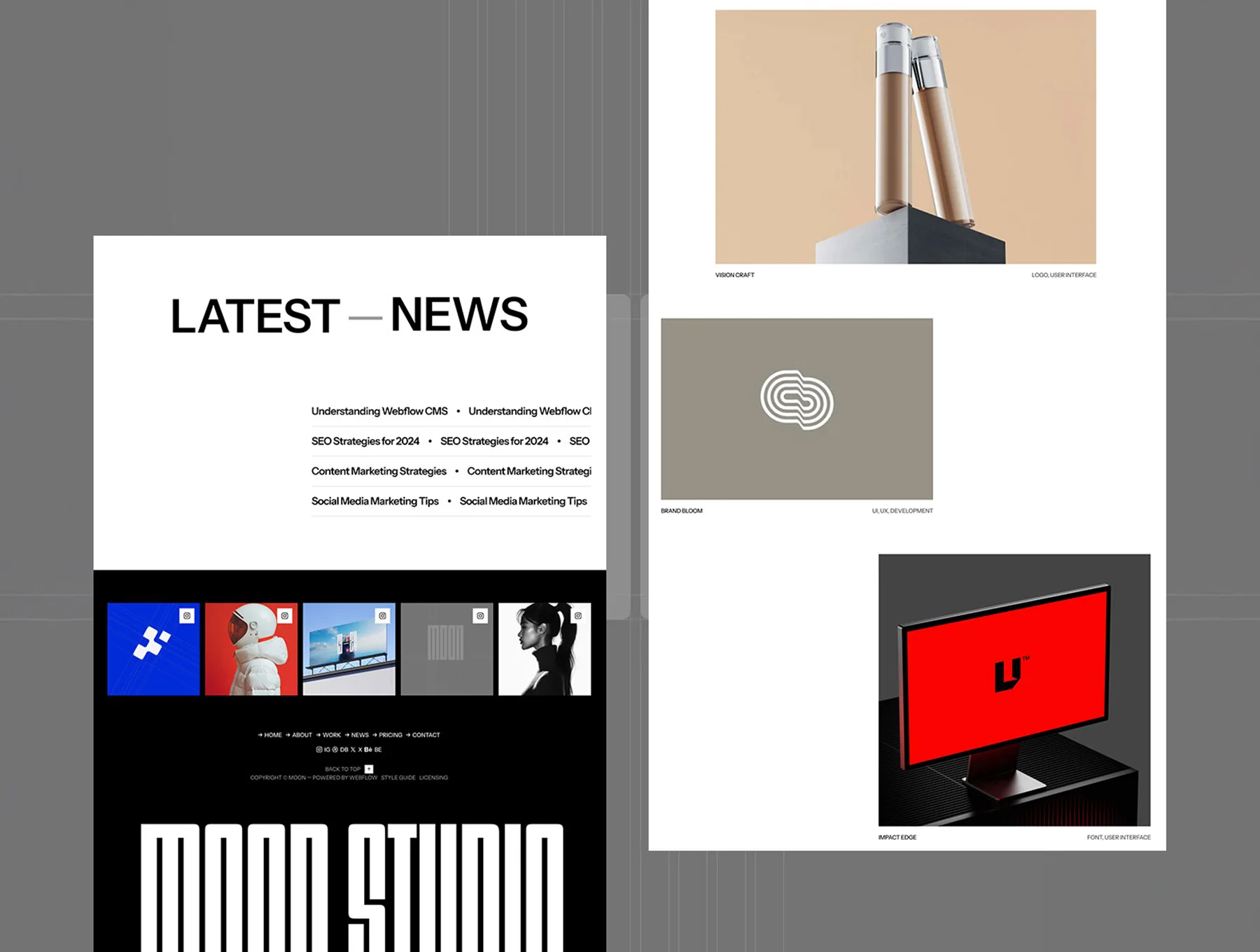 Moon - Webflow and Framer Template 4