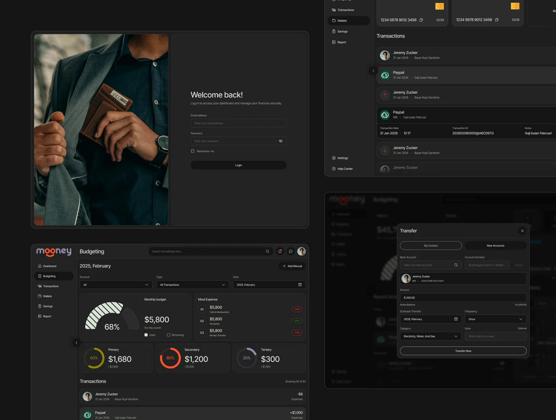 Mooney - Financial Planer Dashboard 2