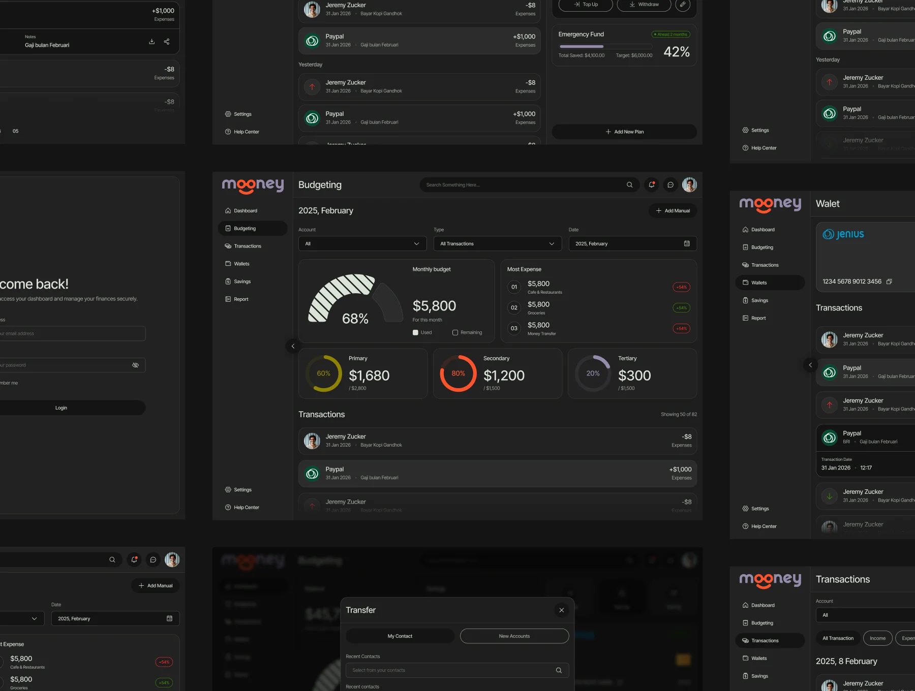 Mooney - Financial Planer Dashboard 5