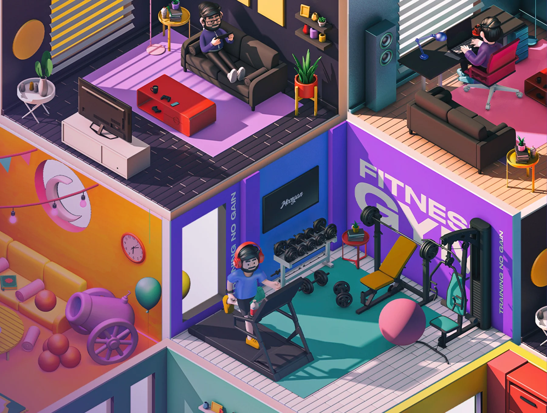 Moorgan 3D Rooms Isometric Scenes (v1.0) 2