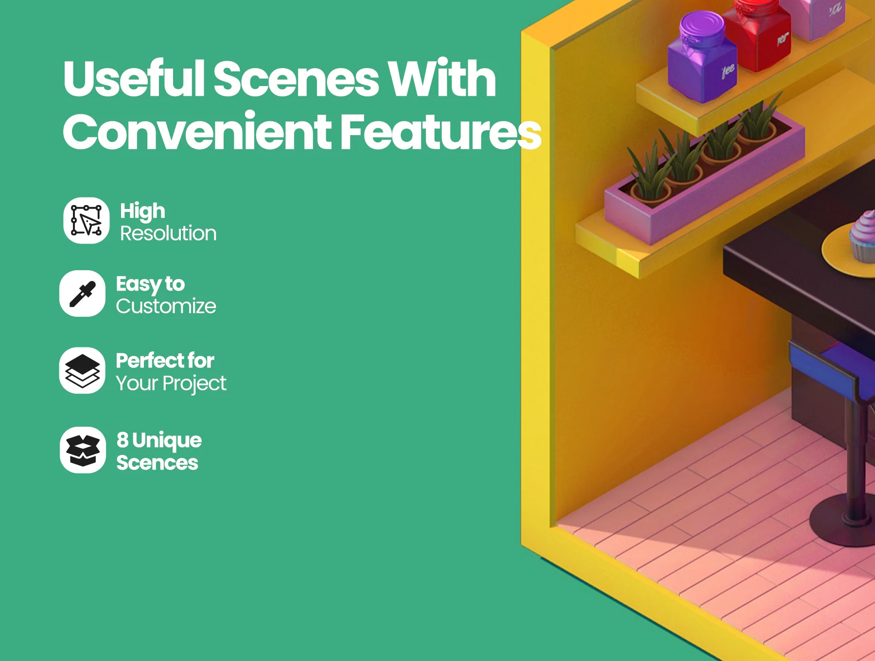 Moorgan 3D Rooms Isometric Scenes (v1.0) 3