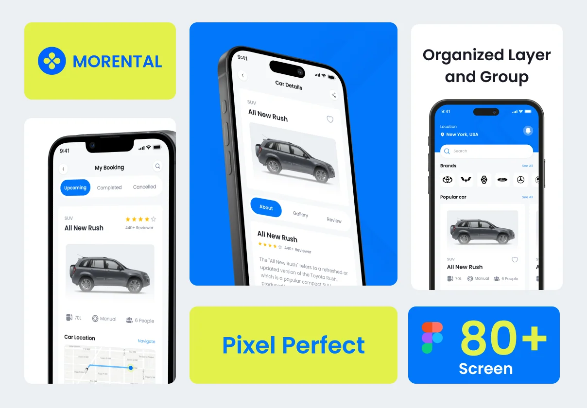 Morental - Car Rental App UI Kit