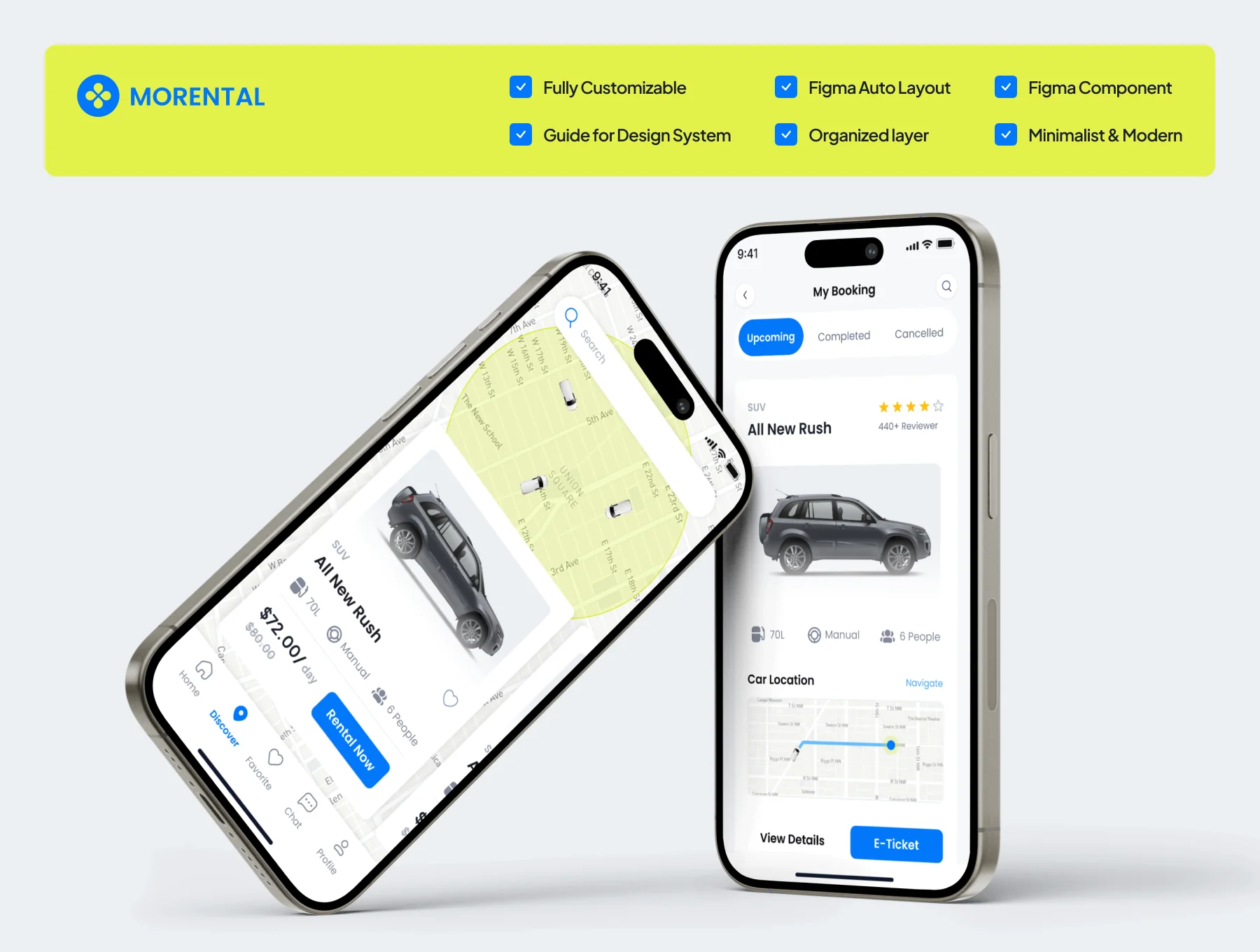 Morental - Car Rental App UI Kit 2