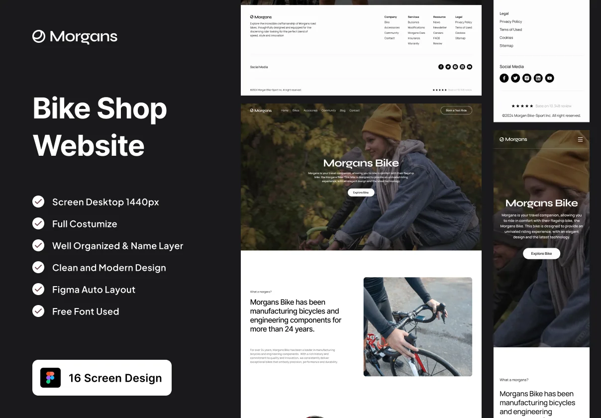 Morgans - Bike Shop Website