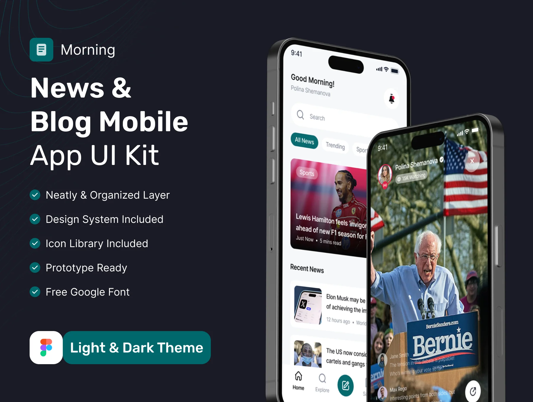 Morning - Blog & Modern News App UI Kit