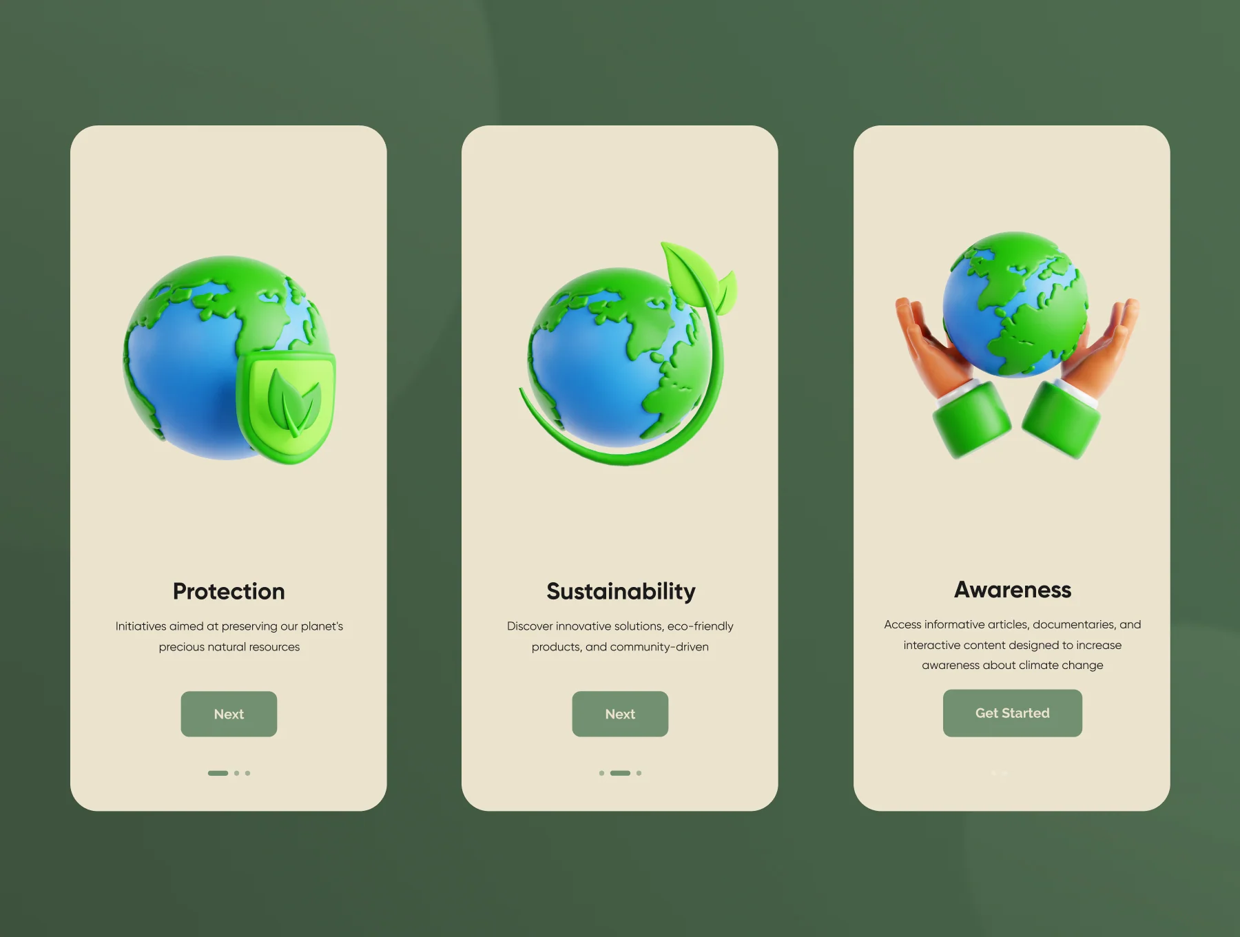 Mother Earth 3D Icon Set 3