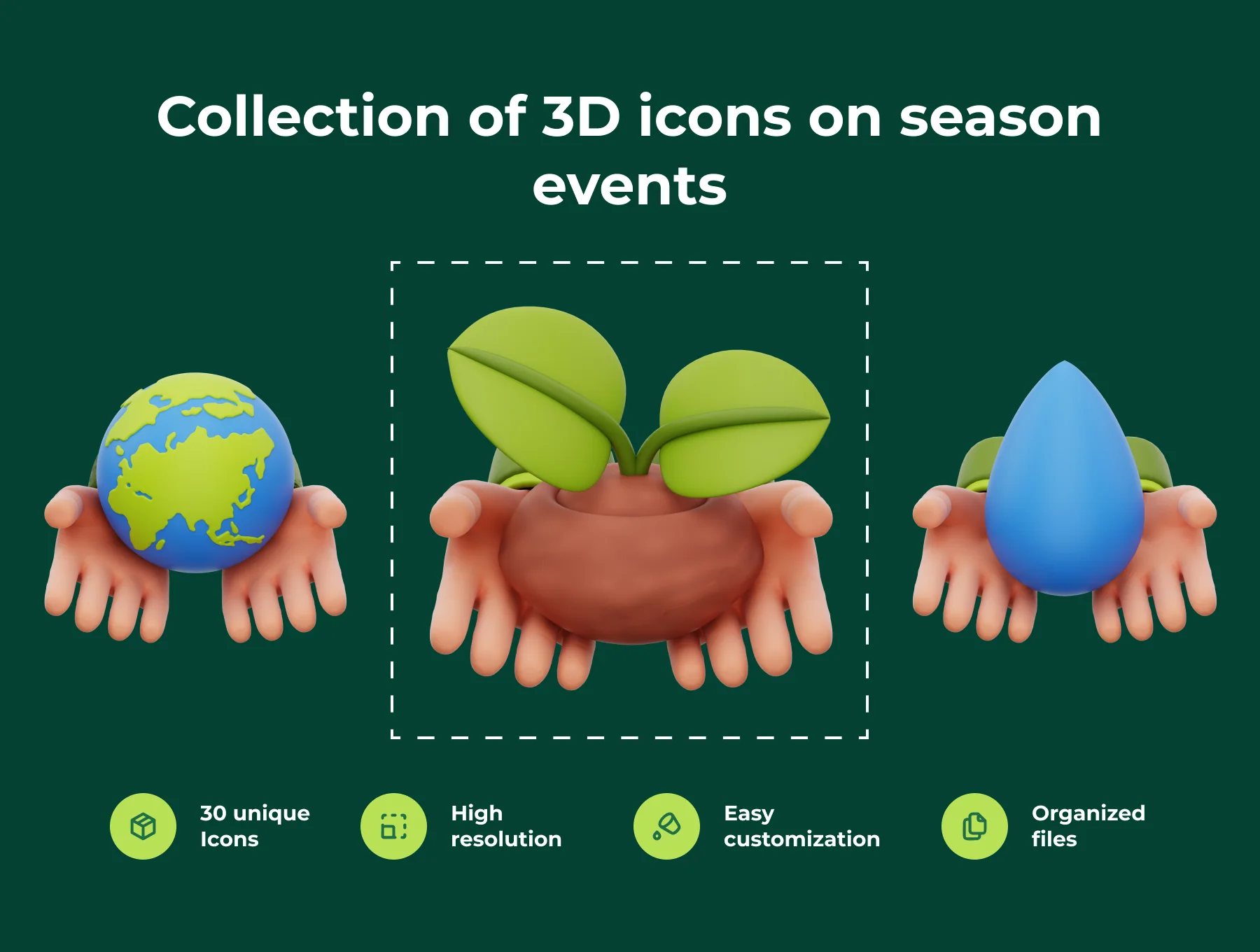 Mother Earth Day 3D Illustration Pack 2