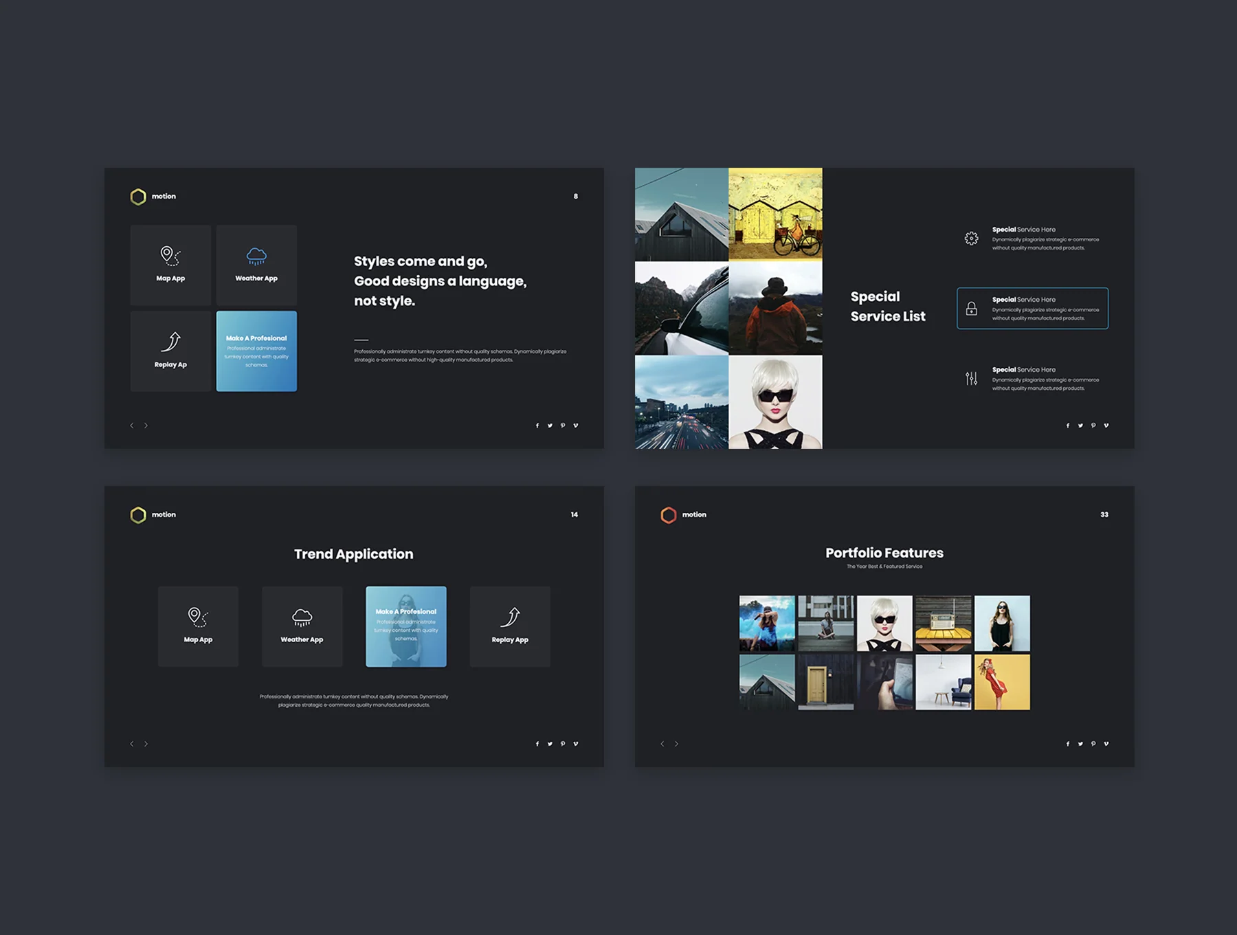 MOTION - Multipurpose & Creative Presentation Template 7