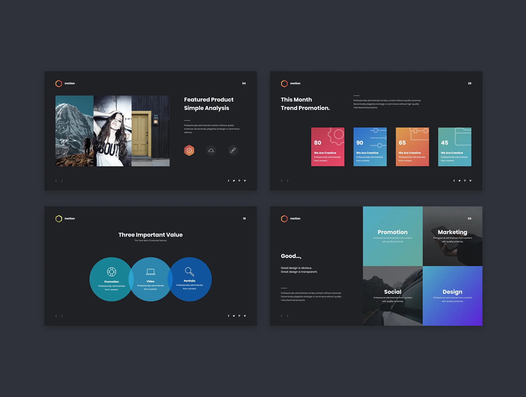 MOTION - Multipurpose & Creative Presentation Template 8