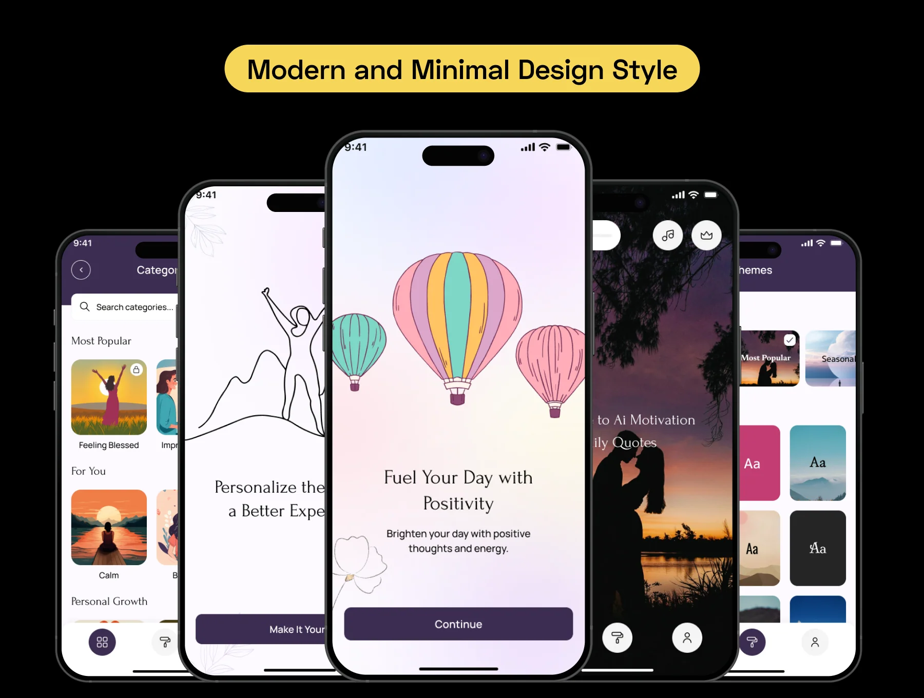 Mind Grove - Motivation Daily Quotes App UI Kit 3