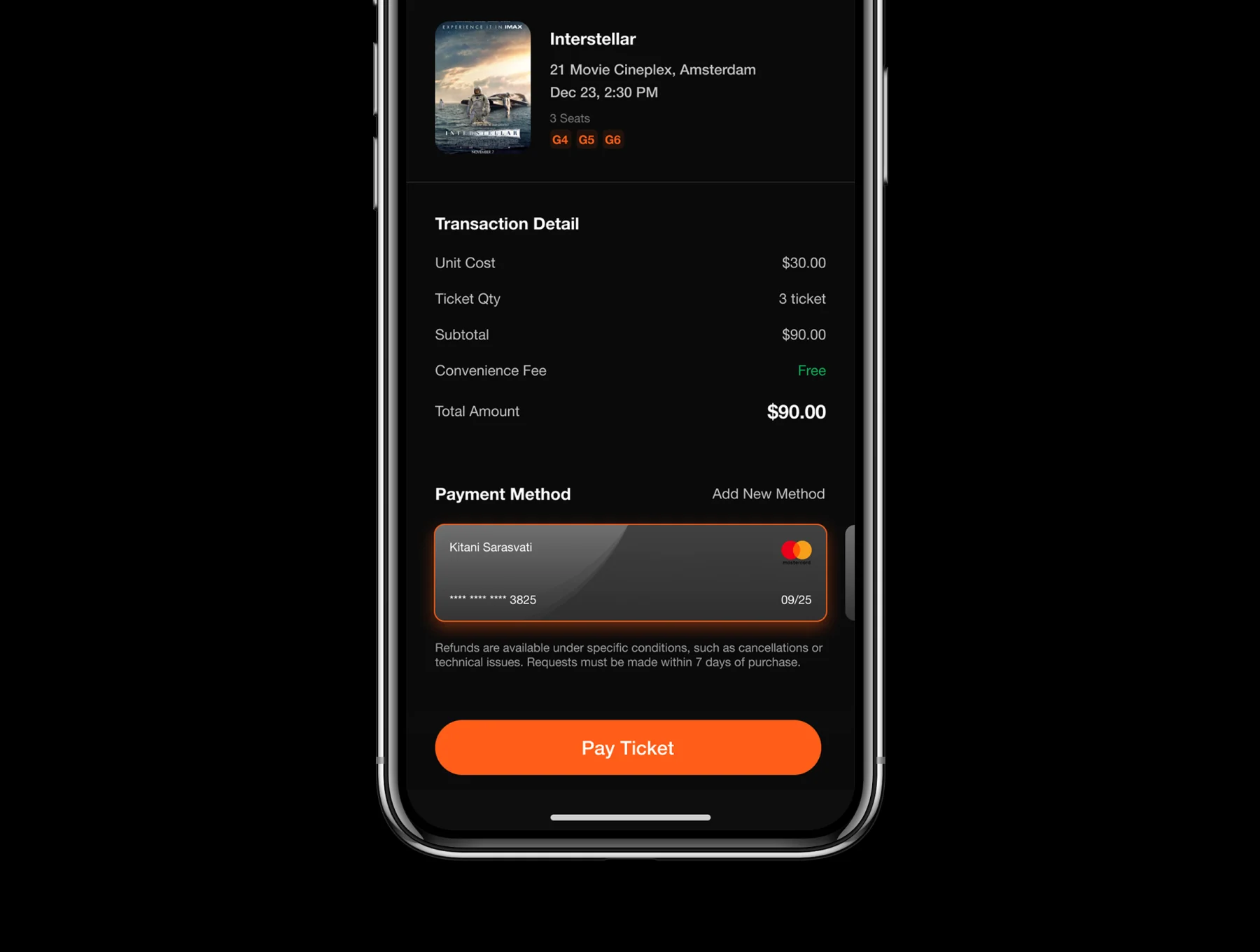 Motix - Movie Ticket App UI Kit 4
