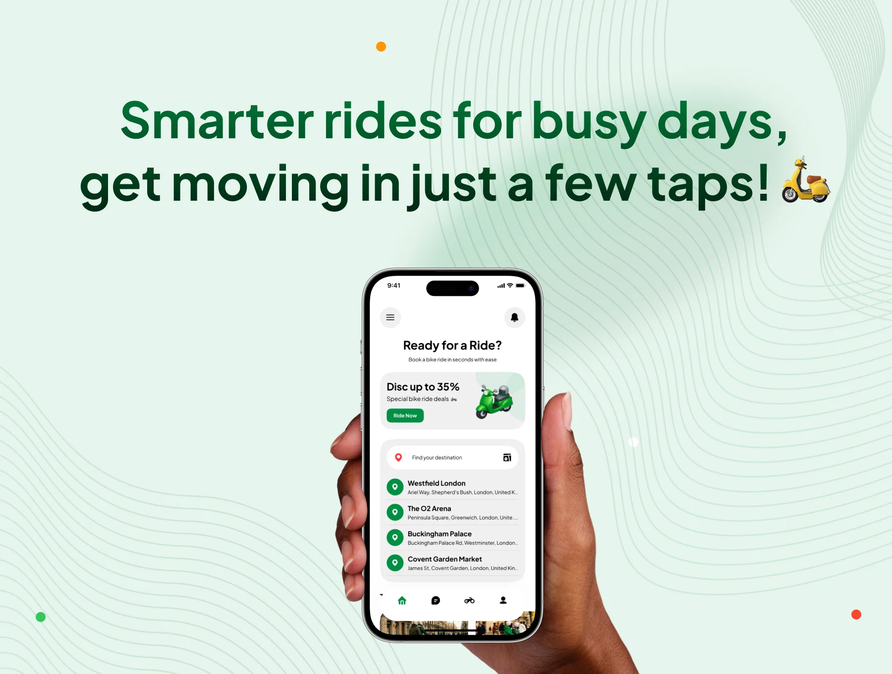 Motoride - Ride Hailing Motorbike Service App UI Kit 6