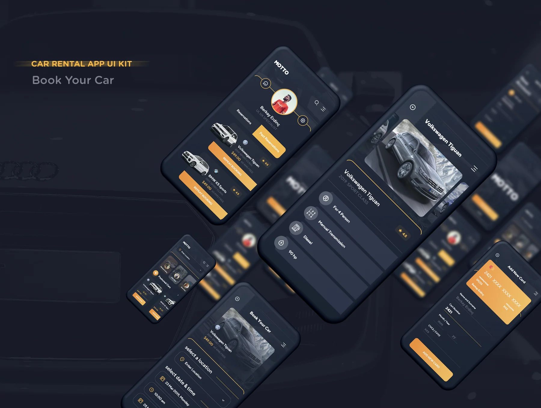 Motto Car Rental UI Kit 3