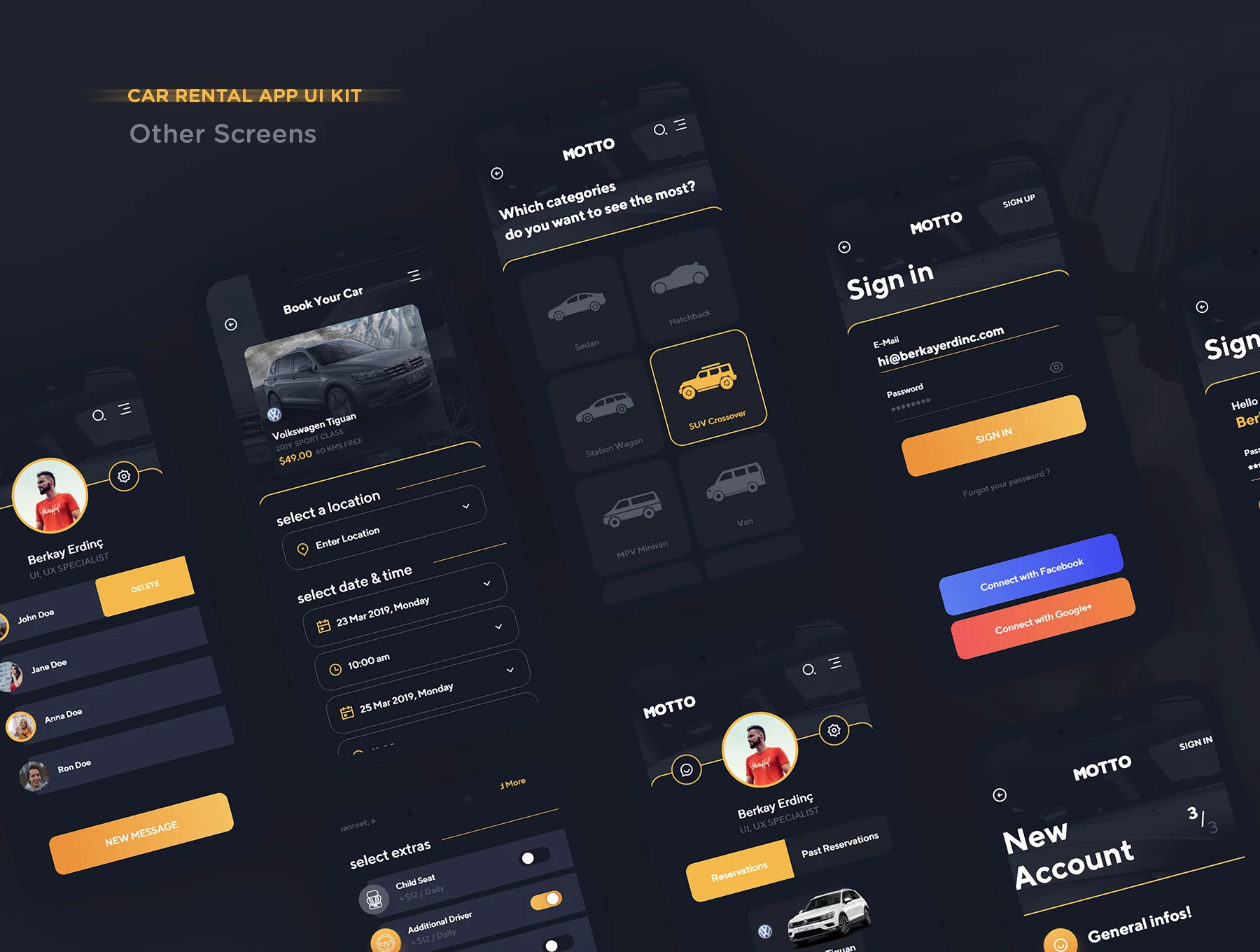 Motto Car Rental UI Kit 5