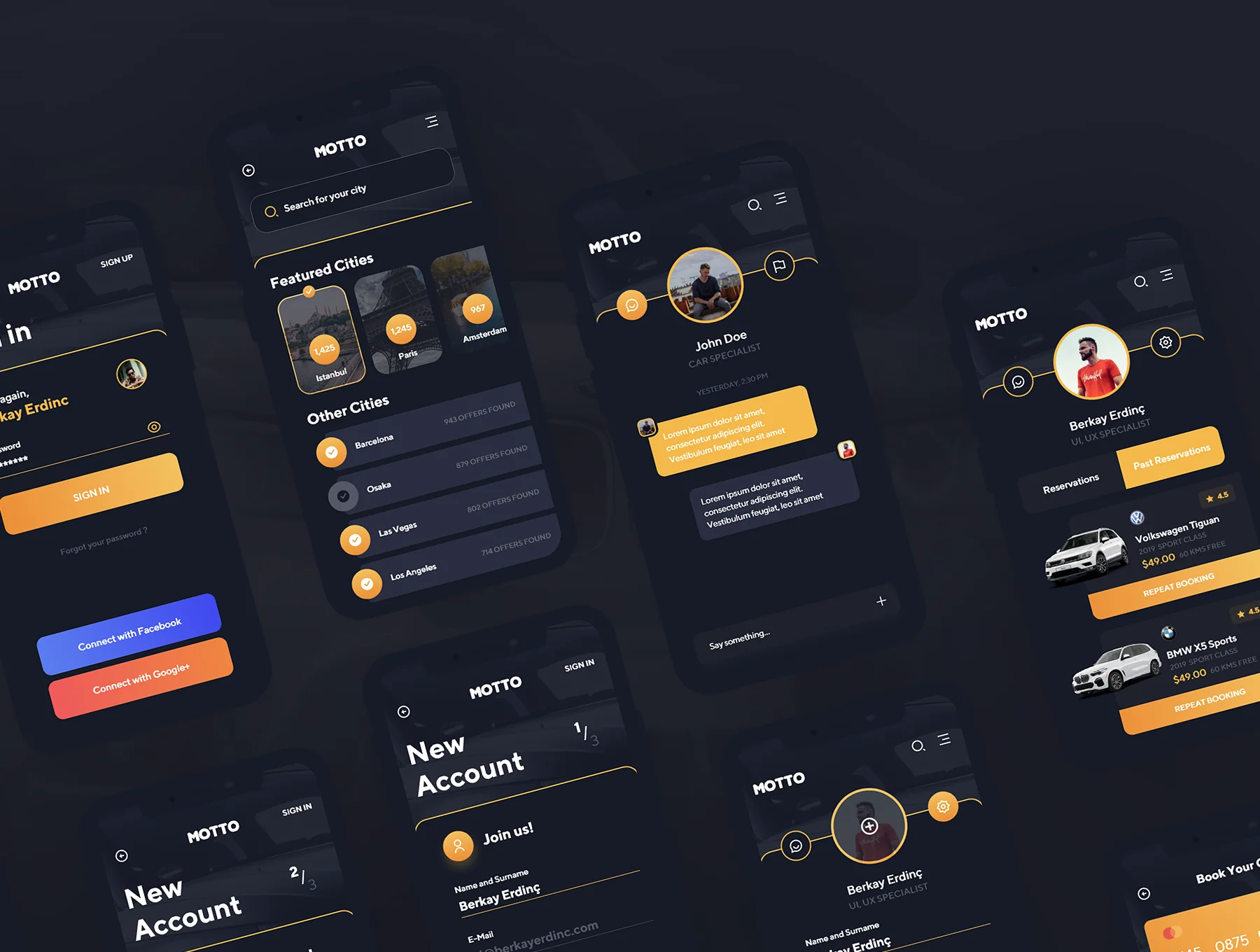 Motto Car Rental UI Kit 6