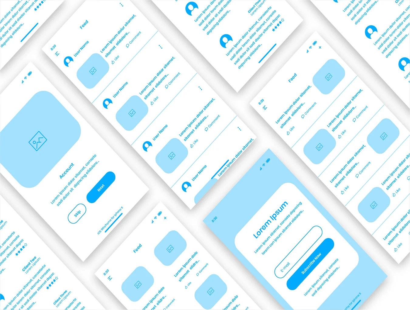 Mountain iOS UI Wireframe Kit 5