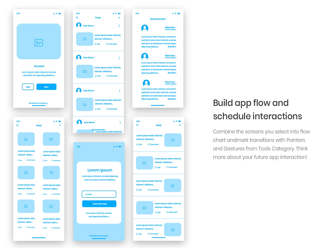 Mountain iOS UI Wireframe Kit 8