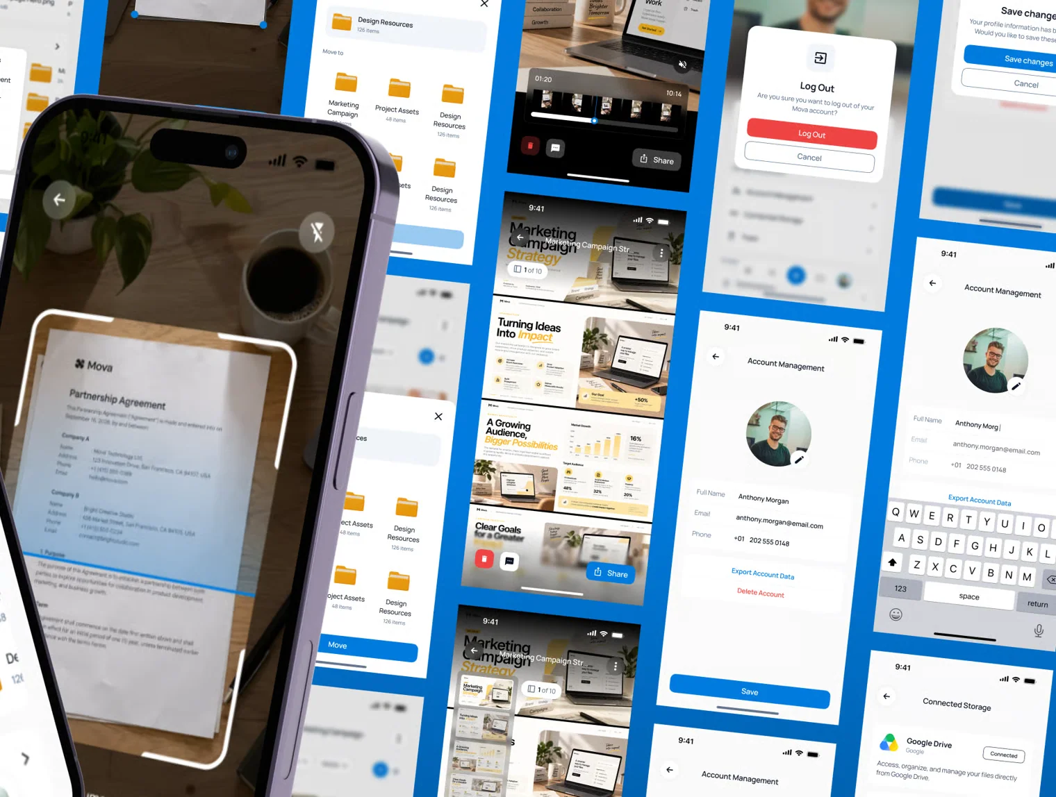 Mova - Cloud File Management Mobile App UI Kit 2