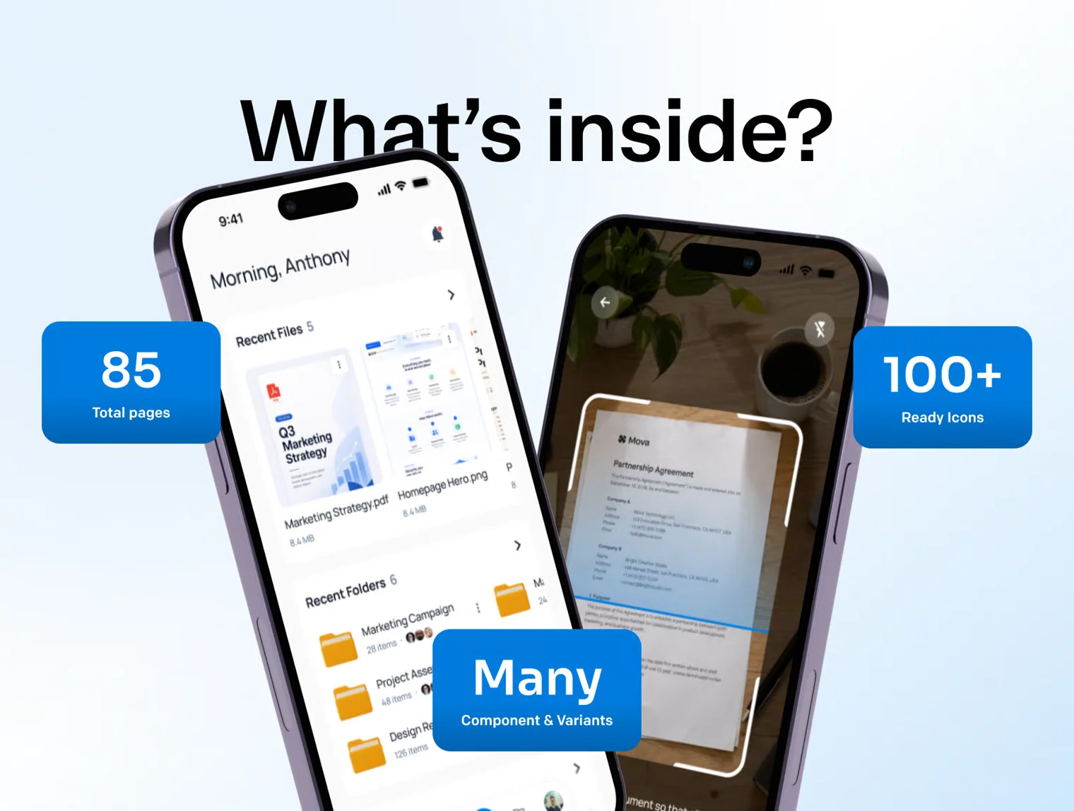 Mova - Cloud File Management Mobile App UI Kit 4