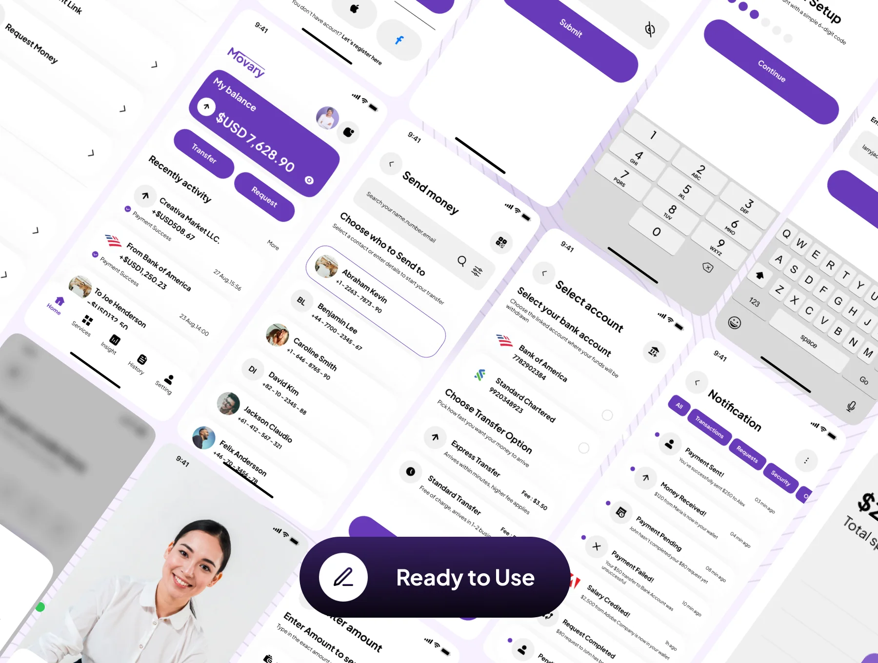 Movary - Digital Payment Wallet App UI Kit 7