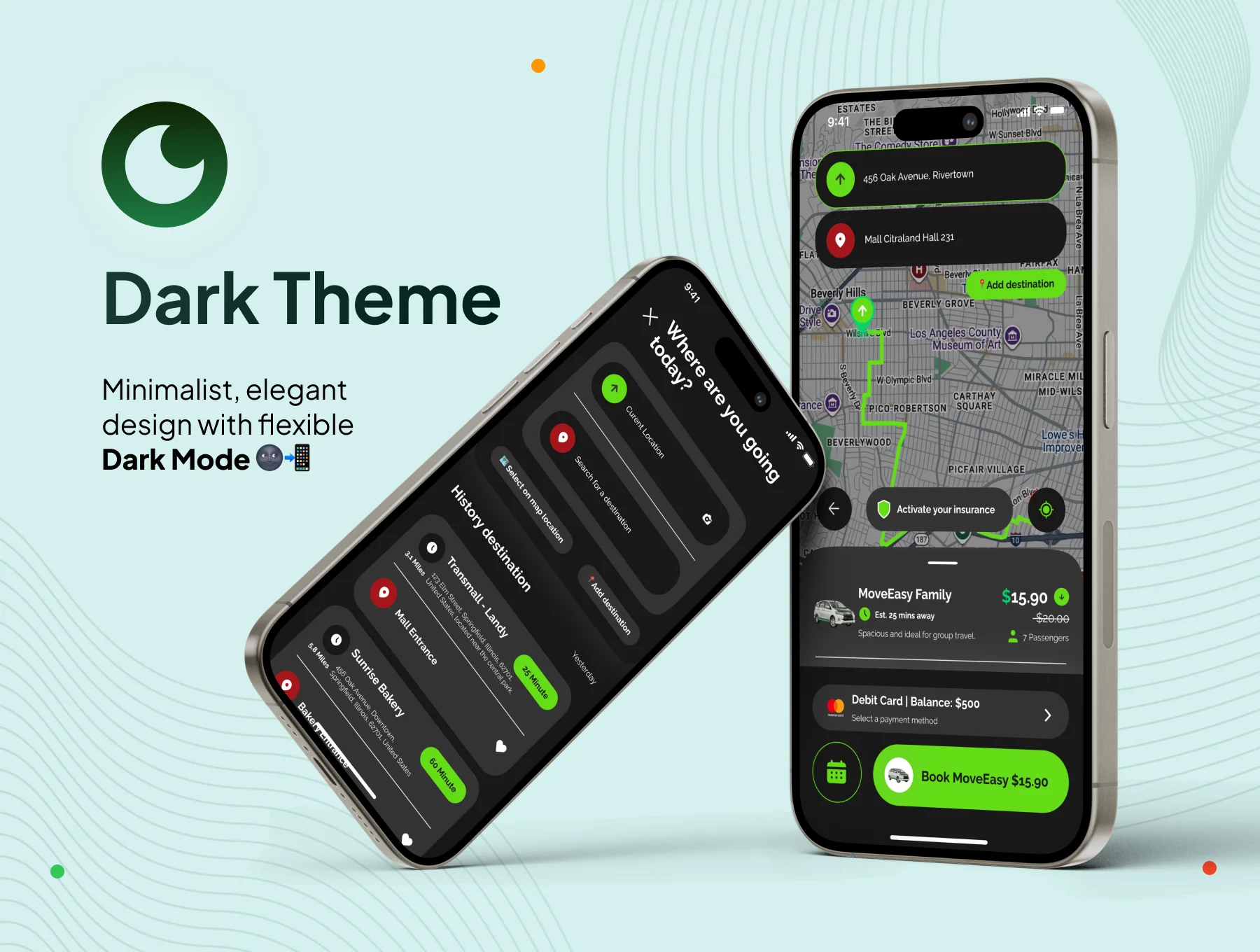 MoveEasy - Car Ride Booking Service App UI Kit 6