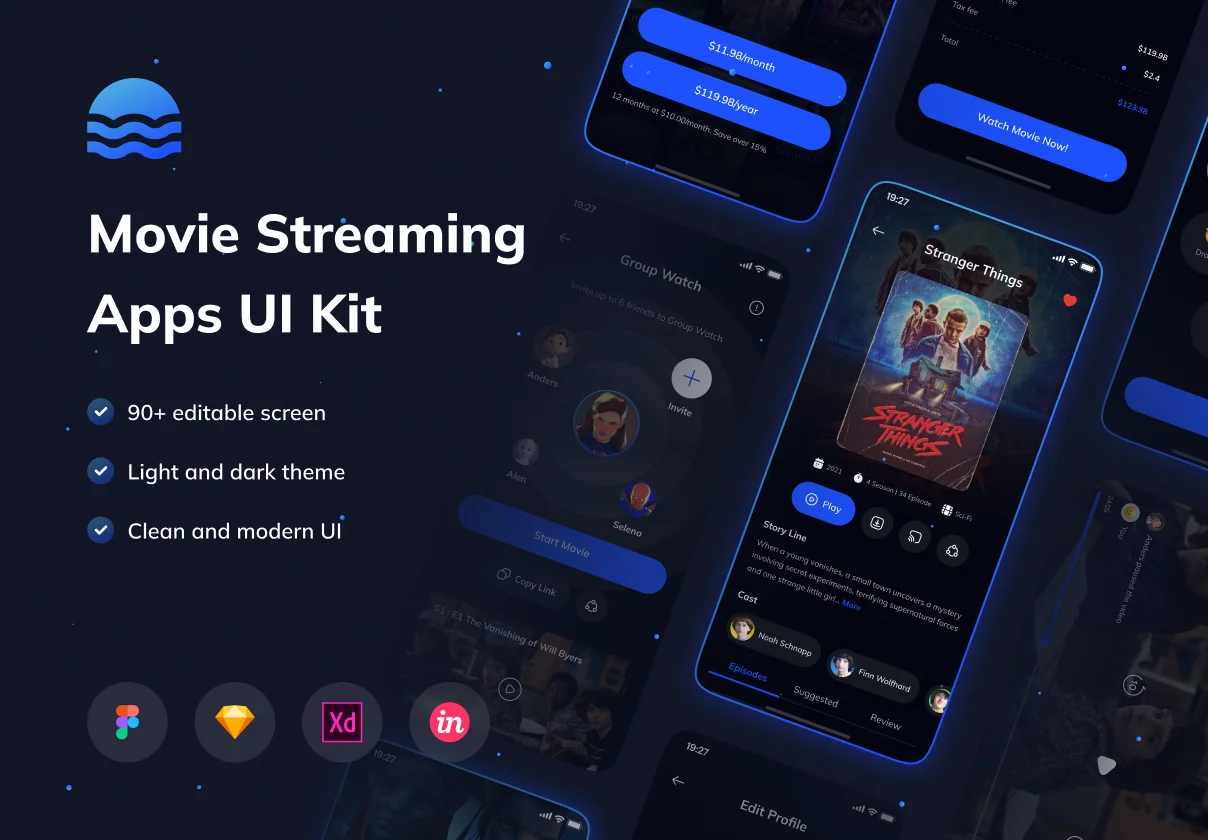 Movees - Movie Streaming Apps UI KIT