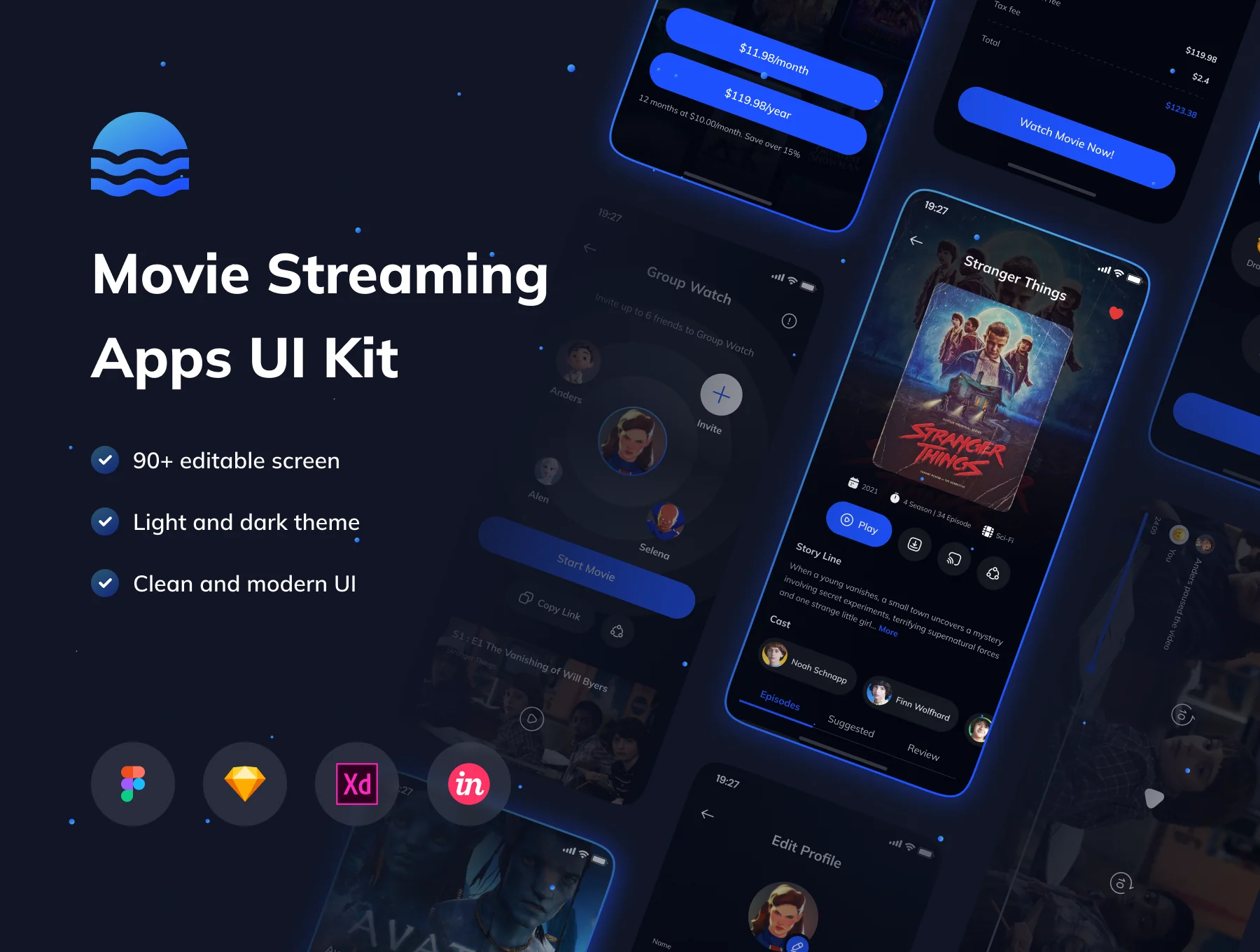 Movees - Movie Streaming Apps UI KIT