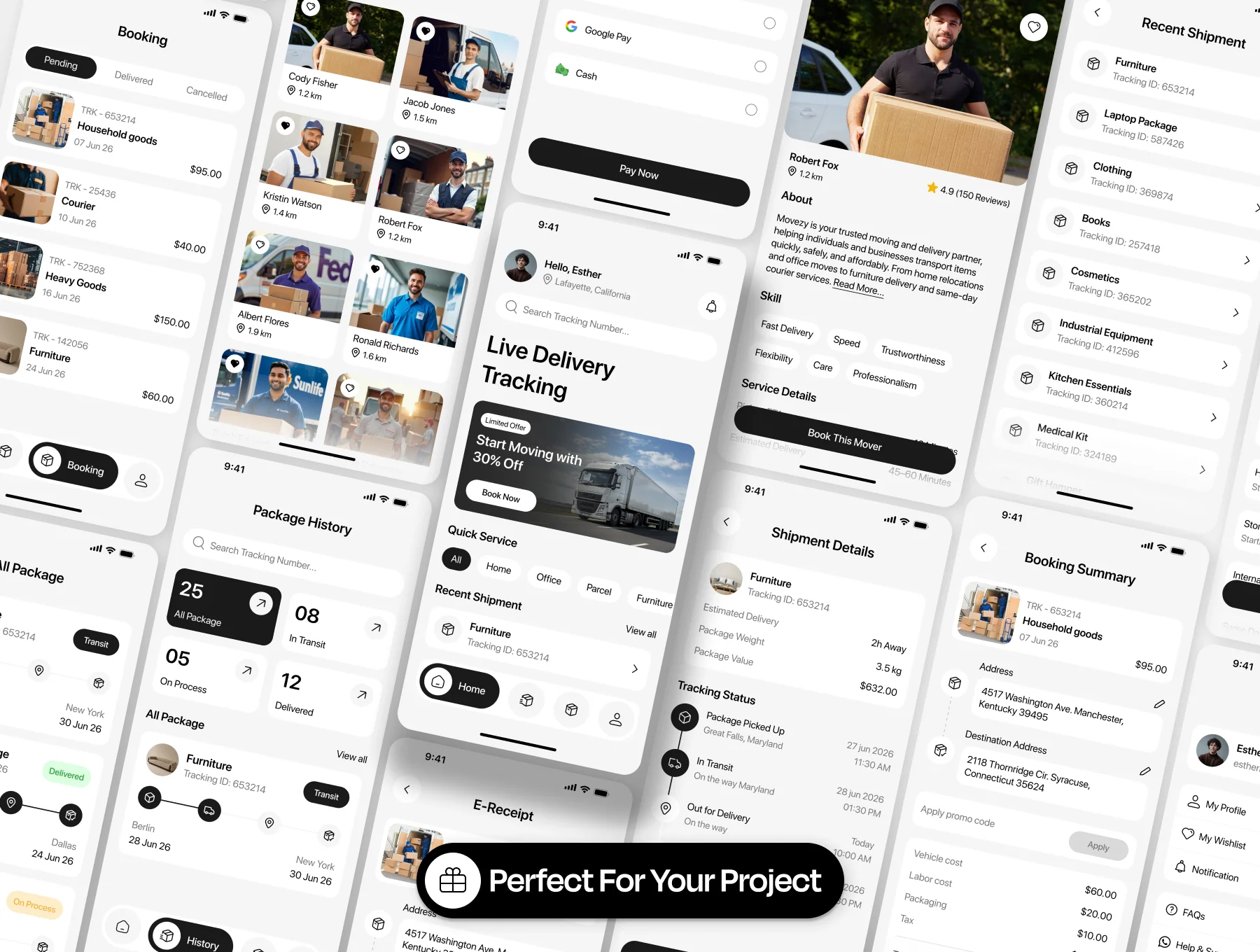 Movezy Delivery Service Mobile App UI Kit 3