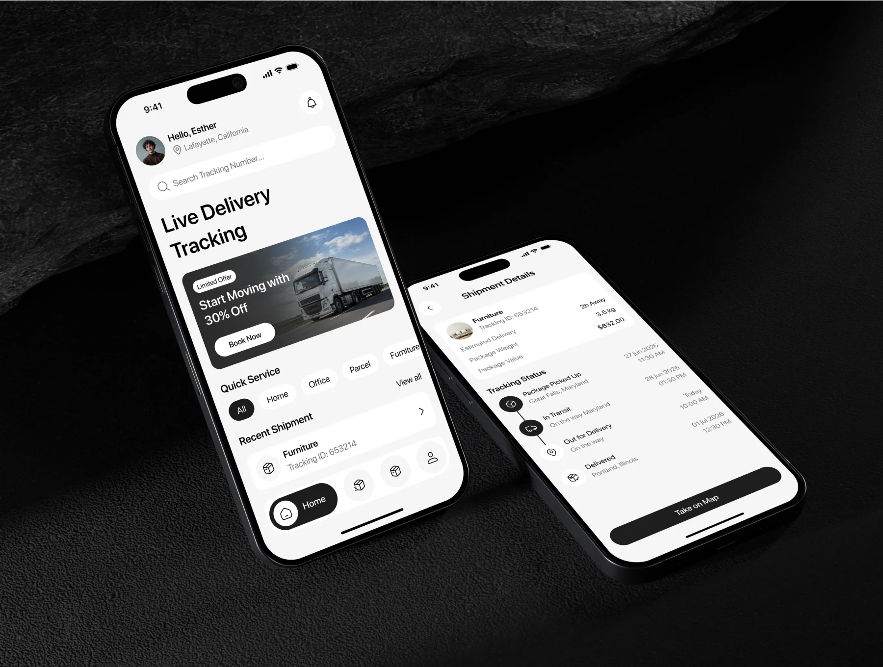 Movezy Delivery Service Mobile App UI Kit 8