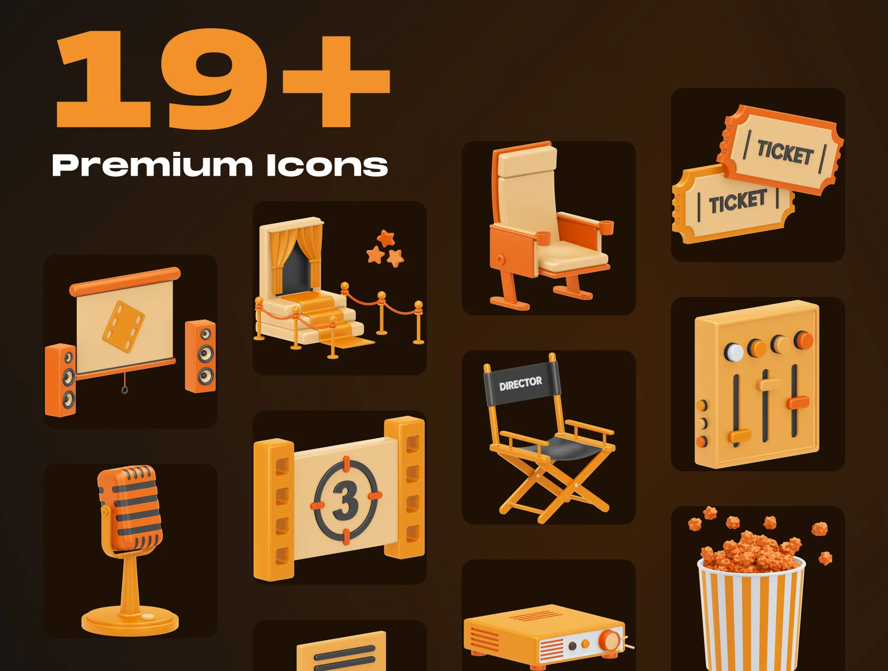MOVIE! 3D Icon Pack 7