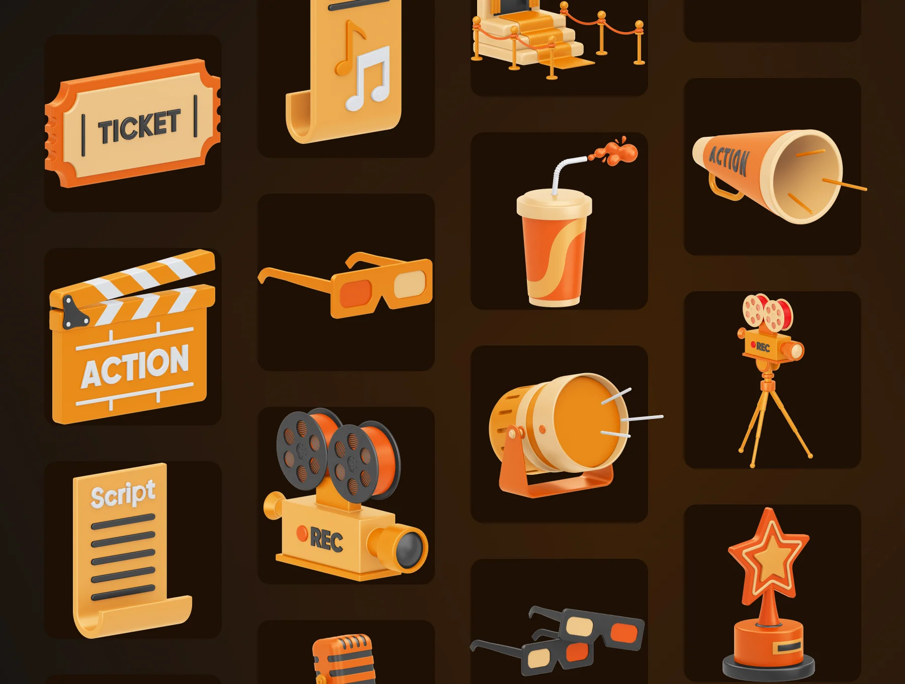 MOVIE! 3D Icon Pack 8