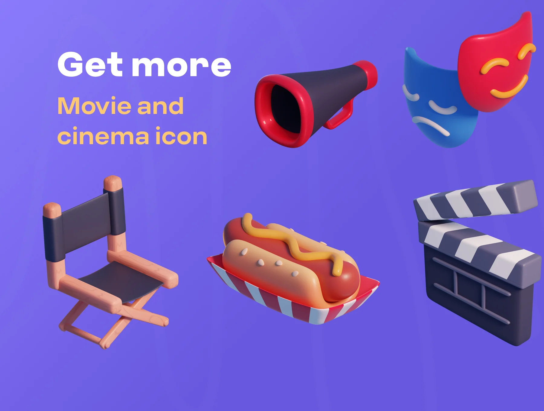 Movie & Cinema 3D icon Pack 7