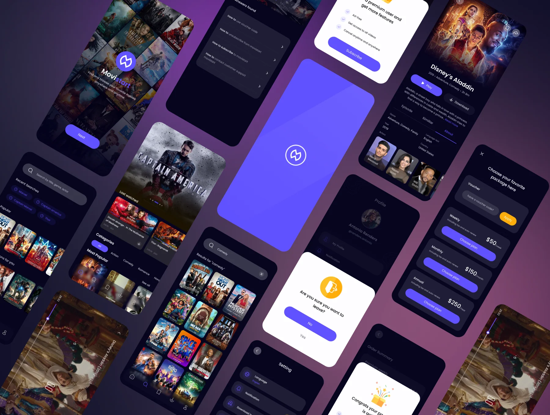 Movie Streaming App UI Kit 3