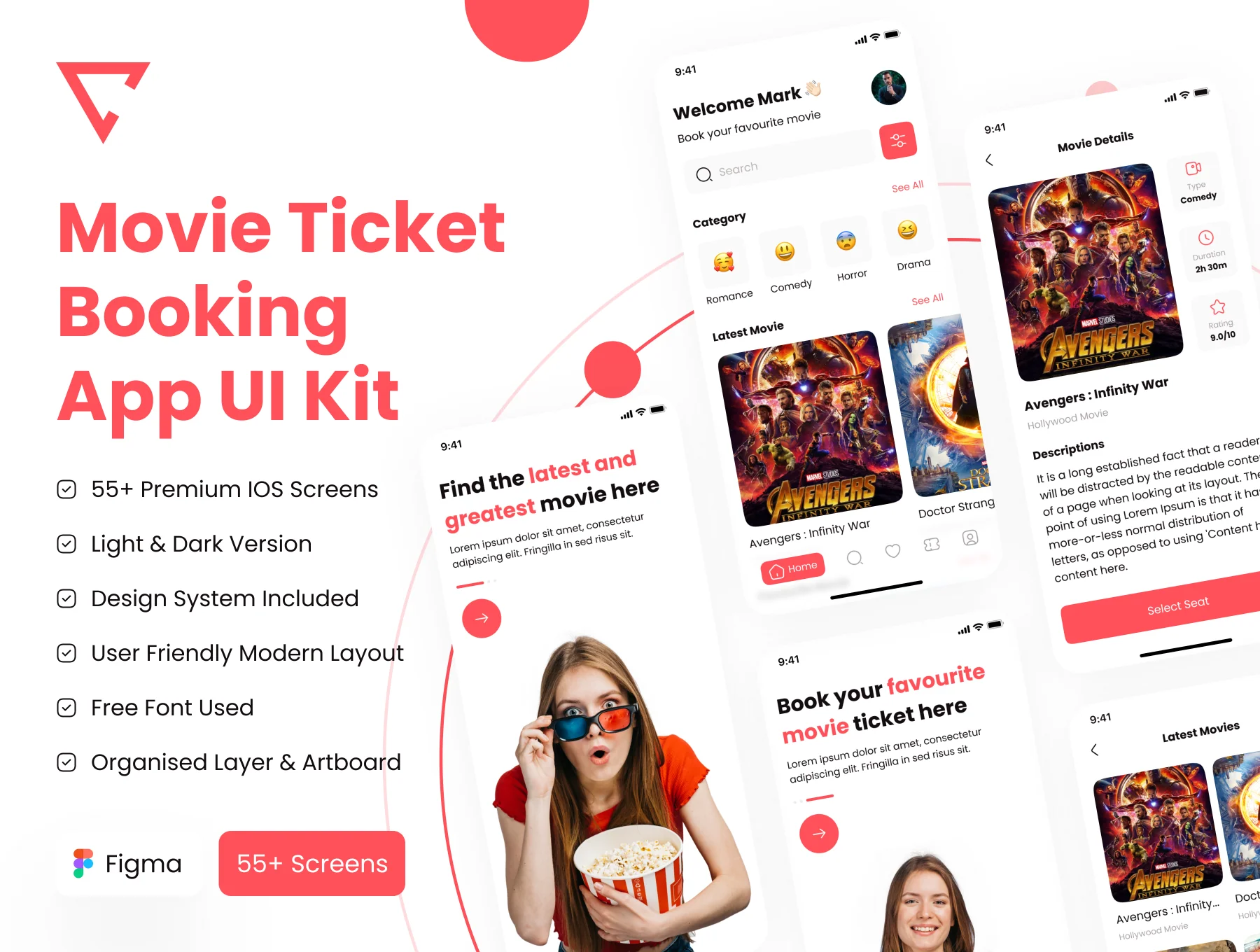 Movie Ticket Booking App UI Kit