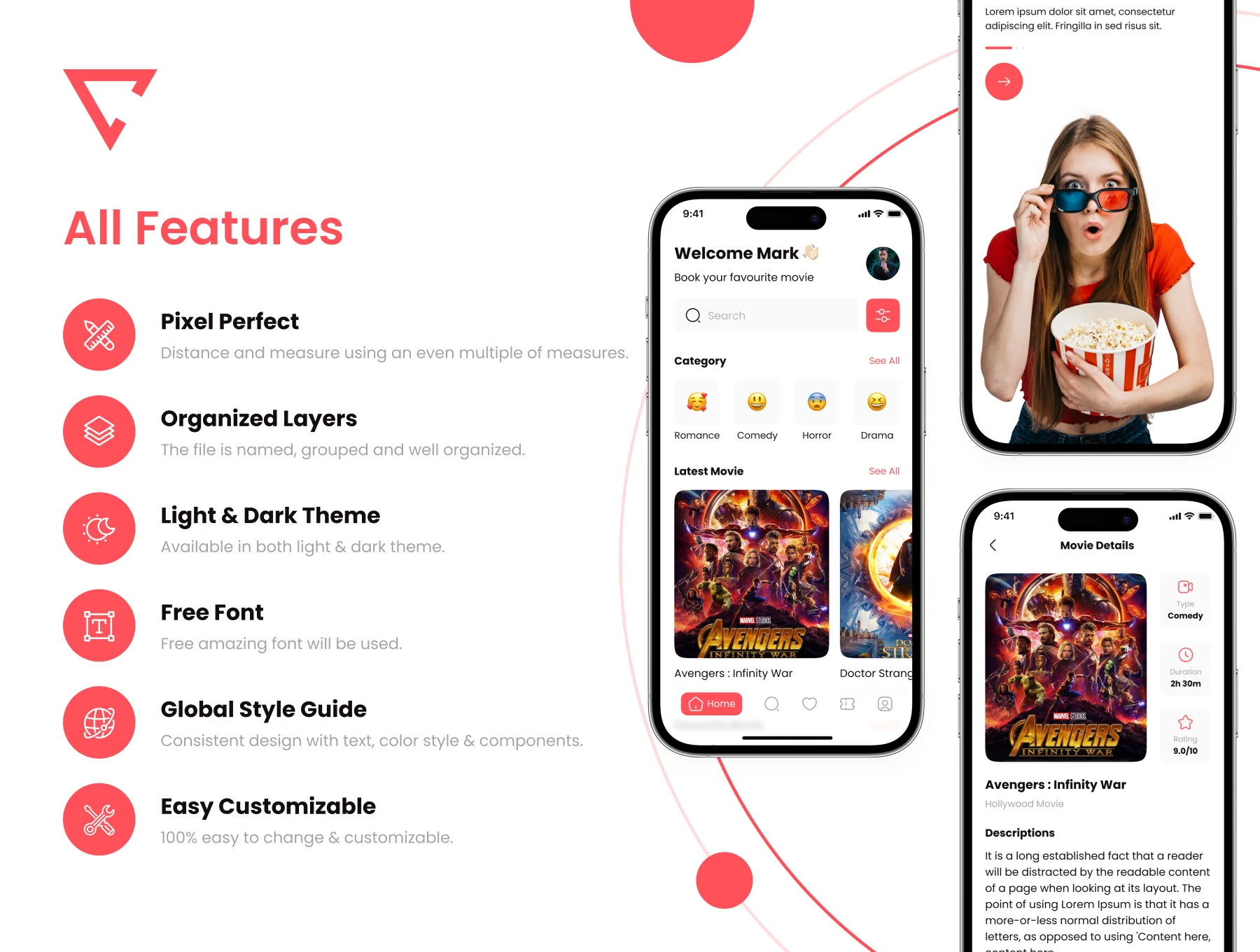 Movie Ticket Booking App UI Kit 2