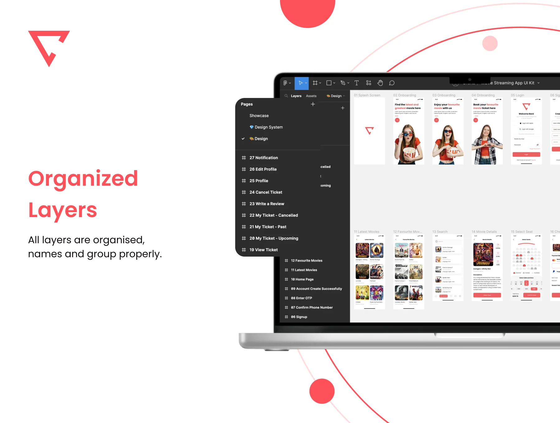 Movie Ticket Booking App UI Kit 3