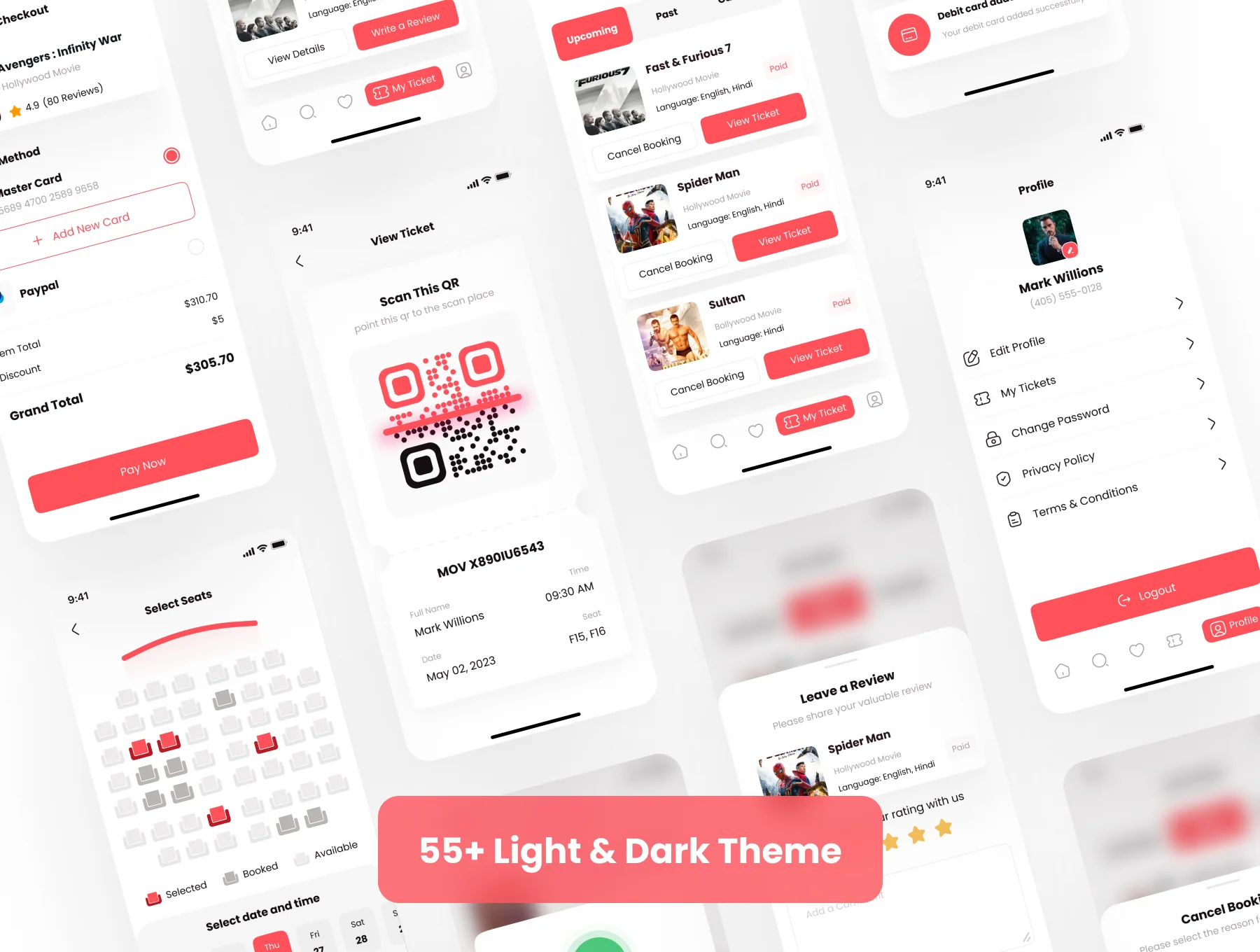 Movie Ticket Booking App UI Kit 6